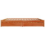 vidaXL Cadre de lit Cire marron 180 x 200 cm Bois de Pin Massif
