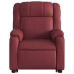 vidaXL Fauteuil inclinable de massage électrique rouge bordeaux