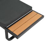 vidaXL Canapé d'angle de jardin à 2 places avec coussins Aluminium WPC