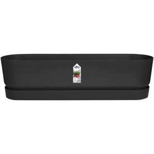 Planteur Ovale - Plastique - Ø 70 - Noir