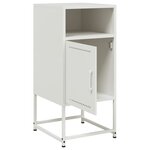 vidaXL Tables de chevet 2 Pièces blanc 36x39x78 cm acier