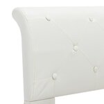 vidaXL Cadre de lit Blanc Similicuir 160x200 cm