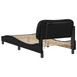 vidaXL Cadre de lit avec LED sans matelas Hvar noir 80x200 cm