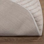 vidaXL Tapis de surface Rond HUARTE Crème Ø 160 CM Polyester