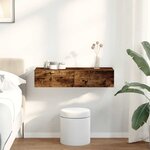vidaXL Étagère murale avec tiroirs chêne fumé bois d'ingénierie