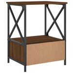 vidaXL Table de chevet chêne marron 50x41x65 cm bois d'ingénierie