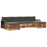vidaXL Ensemble de canapés d'extérieur 6 pc Bois d'Acacia Massif
