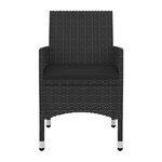 vidaXL Ensemble à manger de jardin coussins 5 Pièces Résine tressée Verre