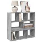 vidaXL Bibliothèque/Séparateur de pièce sonoma gris 100x33x94 5 cm