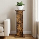 vidaXL Support de Plante Chêne fumé 30 5 x 30 x 80 5 cm