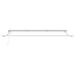 vidaXL Cadre de store rétractable électrique Blanc 4 5 × 3 m Acier