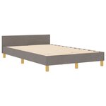 Lit vidaXL Taupe 120x200 cm en Tissu