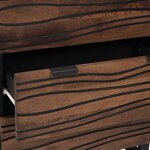 vidaXL Ensemble de mobilier de salle de bain avec tiroir 3 Pièces Marron