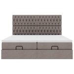 VidaXL Cadre de lit ottoman avec matelas taupe 200x200cm tissu