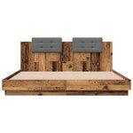 vidaXL Cadre de lit avec tête de lit Bois Ancien 180 x 200 cm