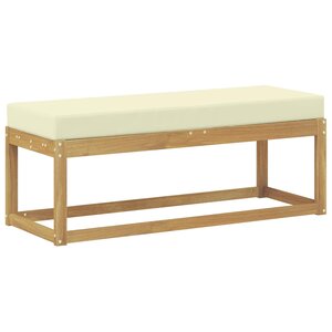 vidaXL Banc de Jardin Bois d'Acacia Massif Blanc