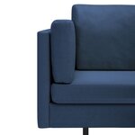 vidaXL Canapé d'angle Bleu Tissu