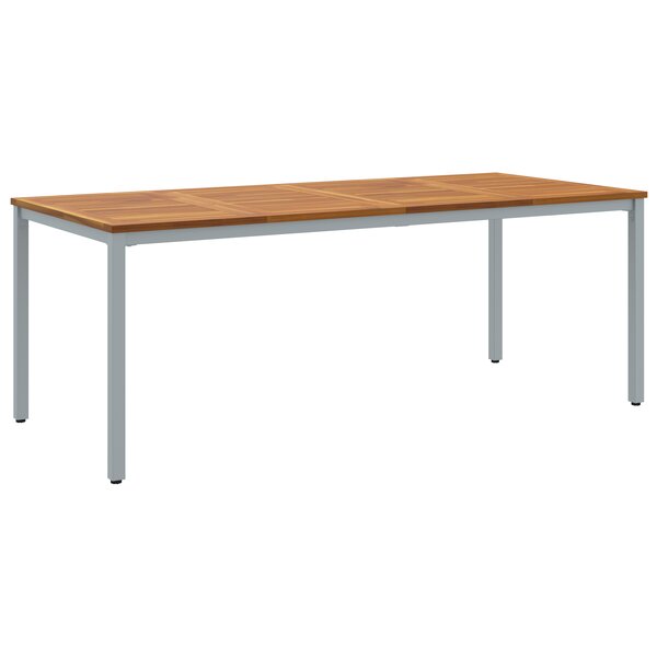 Table de jardin vidaXL 200x90x75 cm en bois d'acacia massif et métal