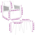 vidaXL Ensemble de meubles de balcon 4 Pièces avec coussins acier noir