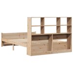 vidaXL Lit bibliothèque sans matelas 150x200 cm bois massif de pin