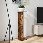 vidaXL Support de Plante Chêne fumé 25 x 25 5 x 100 5 cm