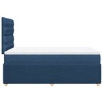 vidaXL Sommier à lattes de lit avec matelas bleu 120x190 cm tissu