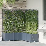 Jardinières vidaXL avec système d'irrigation 5 pièces Gris clair