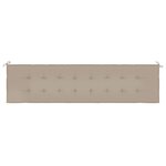 vidaXL Coussin de banc de jardin taupe 200x50x4 cm tissu oxford