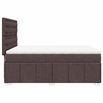 vidaXL Sommier à lattes de lit avec matelas Marron foncé 140x190 cm