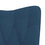 vidaXL Chaise à bascule avec repose-pied Bleu Tissu