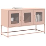 vidaXL Meuble TV rose 100 5x39x60 5 cm acier laminé à froid