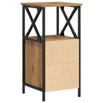 vidaXL Table de chevet chêne artisanal 34x35 5x70 cm bois d'ingénierie