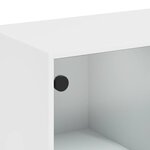 vidaXL Armoire latérale avec portes en verre blanc 68x37x75 5 cm