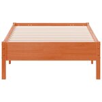 vidaXL Cadre de lit sans matelas cire marron 75x190 cm bois pin massif
