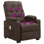 vidaXL Fauteuil de massage Marron Tissu