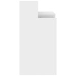 Bureau table poste de travail meuble d'ordinateur informatique étude lumières LED brillant 97 x 45 x 90cm bois d'ingénierie blanc 02_0023867