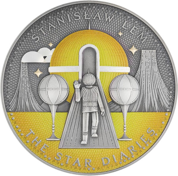 Monnaie STANISLAW LEM Star Diaries 2 Oz Argent 1000 Francs Cameroon 2025 (PRÉCOMMANDE)