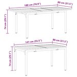 vidaXL Ensemble de salle à manger pour jardin 7 Pièces Anthracite Acier