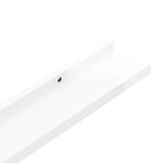 vidaXL Étagères murales 2 Pièces Blanc brillant 40x9x3 cm