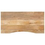 vidaXL Dessus de bureau avec courbe 120x50x2 5 cm manguier massif brut