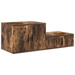 Armoire de rangement vidaXL Chêne fumé 127x41x40 cm Bois d'ingénierie