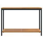 vidaXL Table de jardin avec stockage Naturel et Noir 110 x 35 x 75 cm