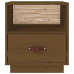 vidaXL Table de chevet Marron miel 40x34x45 cm Bois de pin massif