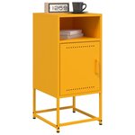 vidaXL Tables de chevet 2 Pièces jaune moutarde 36x39x78 cm acier