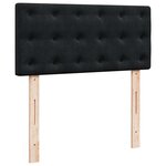 VidaXL Cadre de lit ottoman avec matelas noir 200x200cm velours
