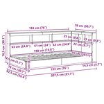 vidaXL Lit bibliothèque Blanc 75x190 cm en aggloméré