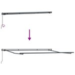vidaXL Auvent Rétractable Vert et blanc 400 × 300 cm