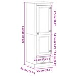 vidaXL Armoires avec tiroir Blanc 55 x 50 x 170 cm Pin massif