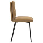 vidaXL Chaises à manger lot de 2 Marron Velours