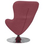 Chaise œuf vidaXL Rouge Vin Tissu